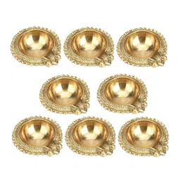 Fashion Bizz Set of 8 Solid Simple Diyas-image-93