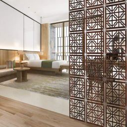 random Walnut Engineering Wood (Pack Of 12) Hanging Room Divider-picture-7