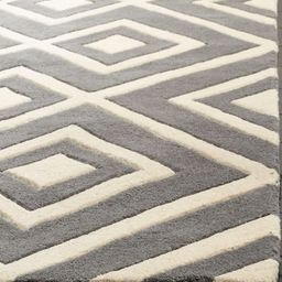 IMRA CARPET Grey Abstract Handmade Woollen Carpet image 2