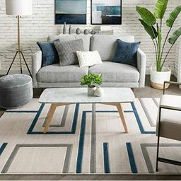 IMRA CARPET Grey Geometric Handmade Woollen Carpet image 3