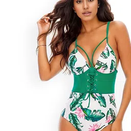 FIESTA RESORTWEAR Printed Shoulder Strap Sleeveless Bodysuit-image-24