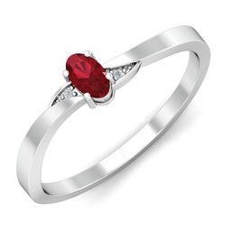 KUBERBOX Ceria Solitaire 18KT White Gold Diamond Studded Ring - 1.89 gm-image-61