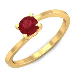 KUBERBOX Seul 18KT Gold Ruby Ring-2.38gm image 3
