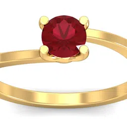 KUBERBOX Seul 18KT Gold Ruby Ring-2.38gm image 4