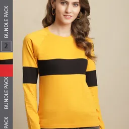Fabflee Pack of 2 Round Neck Cotton T-shirt-picture-25