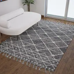 jaipur rugs Geometric Pattern Wool Hand Tufted 8 ft x 10 ft Carpets-picture-0