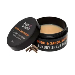 PINK WOOLF Oudh & Sandalwood Moisturizing Shaving Soap For Ultra Moisturizing- 50 g-72
