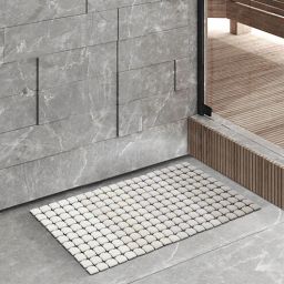 obsessions Multicolor Solid PVC 27x15 Inches Antiskid Shower Bath Mat-picture-10