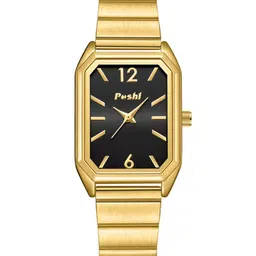 Poshi Women Square Dial Stainless Steel Strap Watch with Adjustable Clasp-image-70