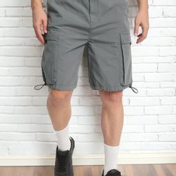 Bene Kleed Men Relaxed Fit Pure Cotton Cargo Shorts with Adjustable Hem-25