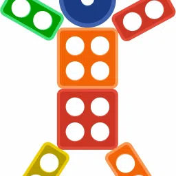 smart kids Colorful Geometric Blocks for Kids, 5 Shapes for Sorting,Building and Puzzle image 4