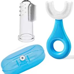 luvlap Finger Brush with U Shape Toothbrush Combo Pack For Baby Kids Mouth Soft Extra Soft Toothbrush-picture-16