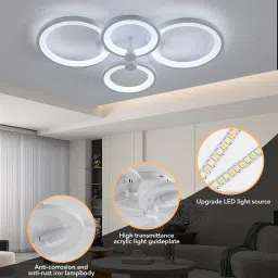 verilux 54W LED Ceiling Light for Living Room 3-Color LED Ceiling Light with Remote Surface Ceiling Light Ceiling Lamp image 4