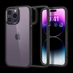 spigen Ultra Hybrid TPU & Polycarbonate Back Case for Apple iPhone 14 Pro (Wireless Charging Compatible, Matte Black)-image-105