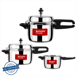 stainless steel 2 L, 3 L, 5 L Induction Bottom Pressure Cooker-image-57