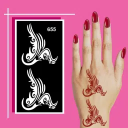 Gorgeous And Unique Mehndi Stencil Stickers With Curvy And Floral-image-44