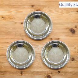 Stainless Steel 3 Halwa Plate Serving Set-24