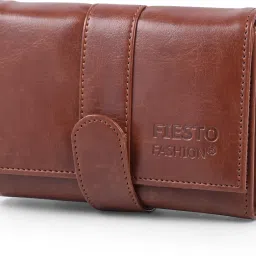 Women Casual, Casual, Evening/Party, Formal, Trendy Tan Artificial Leather Wallet-image-35
