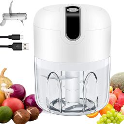 Electric Mini Garlic Chopper, Mini Chopper Food Processor For Ginger Onion Vegetable Meat Nut Chopper 10 W Food Processor-23