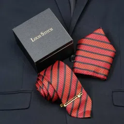 LOUIS STITCH Silk Tie Pin Set-picture-12