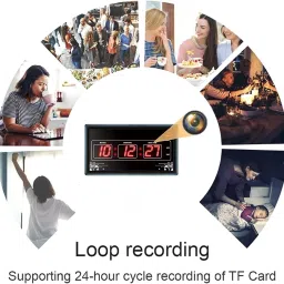 FREDI HD PLUS Spy Wifi Wall Clock Audio and Video Recording with 24hr Live Streaming Security Camera image 4