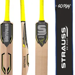 Hitter | Suitable Only for Tennis Ball | Size: Short Handle | Kashmir Willow Cricket Bat For 15+ Yrs-image-3