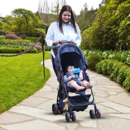 little pea One-Touch Fold, 3-Position Recline, 2 Food Tray, Spacious Seating Stroller image 4