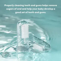 Silicone finger Brush with Toung cleaner and Gum Massager Ultra Soft Toothbrush-image-90