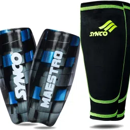 Maestro Shin Guard with Sleeve Combo, 1 Pair Shin Guard, 1 Pair Sleeve, Football Shin Guard-image-33