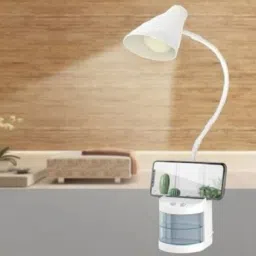 Rechargeable Desk Lamp with Organizer, Phone Holder, Night Light, Table Lamp for 2 Dorm Room Study Desk, 2200mAh Battery Operated Study Lamp (60 cm, Multicolor) Study Lamp-25