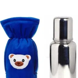 Blue MILK Feeding, Baby Milk Steel Bottle SS-09 (250Ml) / With Bottle Cover - 250 ml-image-32