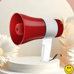 Handheld Megaphone with Siren, Microphone & Rechargeable for Outdoor EventsA61 Megaphone Portable Megaphone Siren Loudspeaker Function &Long Battery BackupQ61 Outdoor PA System-15