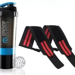 Premium Quality Combo Pack Of Protein Shaker Wit Wrist Support Band Blue Bottle Fitness Accessory Kit Kit-image-62