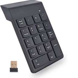LipiWorld Mini Numeric Keypad 2.4GHz Wireless 18 Keys Pad for PC Laptop Wireless Standard Multi-device Keyboard Compatible with Desktop, Laptop, Mac Easy to Use,Plug and Play,Quick, Comfy Durable body-13