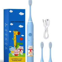 US1984 Rechargeable Sonic Smart Kids Toothbrush 5 Modes 3 Brush Heads 30 Days backup Electric Toothbrush-image-9