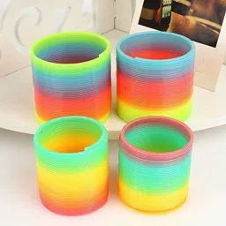 Magic Rainbow Spring Toy Magic Spring Set of 4 (Multi Color)-27
