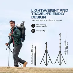 fire turtle T-1 PRO 7FTripod with Bluetooth Remote,For Video RecordingLive Streaming Tripod image 3