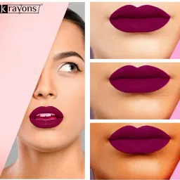 krayons Ultra Smooth Matte Liquid Lip Color, Wow Pink, 5ml And Color Me Crazy Coat Nail Enamel, Sheer Pink, 8ml, Combo (Pack of 2) image 3