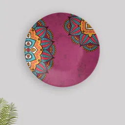 quirk india Pink Ceramic Mandala Art Decorative Wall Plate-picture-37