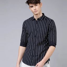Men Slim Fit Printed Spread Collar Casual Shirt-image-89