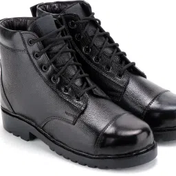 INDIANTRENDS pure leather officer class Army Boot for men (Black) Boots For Men-image-62