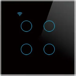 amiciSmart WIFI Switch,4 Gang Wall Switch with Touch Button Compatible with Alexa(2300W) Smart Switch-image-9