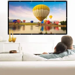 Moiz 140 inch Projector Screen,4K 16:09 Portable Eyelet Premium Foldable Projection Projector Screen (Width 310 cm x 174 cm Height)-13