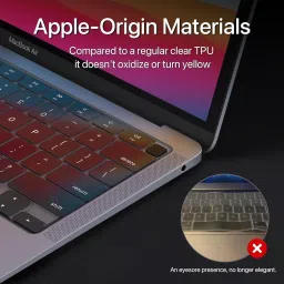 oaky MacBook Air 13 inch 2020 M1 Release Model A2179, A2337 Ultra Thin Keyboard Cover Ultra Thin Keyboard Cover, Waterproof, Dust-Proof Keyboard Protector Keyboard Skin image 3