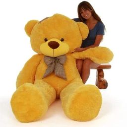5 Feet yellow Teddy Bear Cuddly Stuffed Teddy Bear Toy Doll for Birthday Gift- 152 cm-image-78