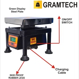 GRAMTECH Weight 100kg x 10g Weighing Scale Machine Double Display for Shop Weighing Scale image 3