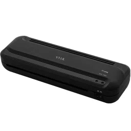 Stok ST-LA4M Fully Automatic / A4 Laminator with Jam Release Button | Supports Hot & Cold Lamination Machine. Compact Size Lamination/Laminating Machine Ideal for Students Project Work,Photos, I-Card,PAN Card/Aadhar Card -Black (1 Year Offsite Warranty) 9 inch Lamination Machine image 2