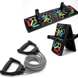 double toning tube and Push Up Board Home Gym kit for Exercise Fitness Accessory Kit Kit-image-8