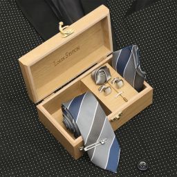LOUIS STITCH Silk Tie & Cufflink-image-94