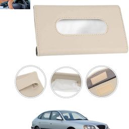 Universal Leatherite Rectangle Beige Tissue Box For Car/office/Home-84 Vehicle Tissue Dispenser-image-95